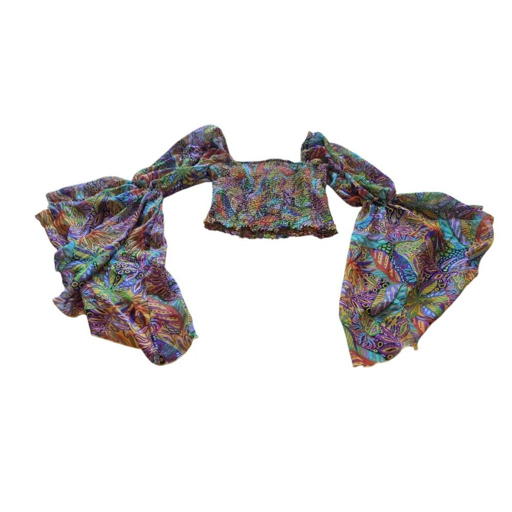 Live 4 Truth Butterfly Sleeve Top Boho Hippie Women's Size XLarge - Picture 1 of 9